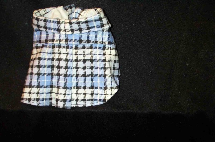 Blue/White/Black plaid Flannel Shirt / Medium